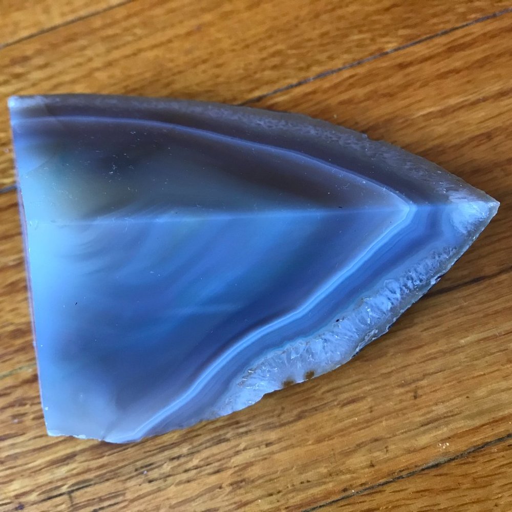 Grey/Blue Brazilian gift agate stone